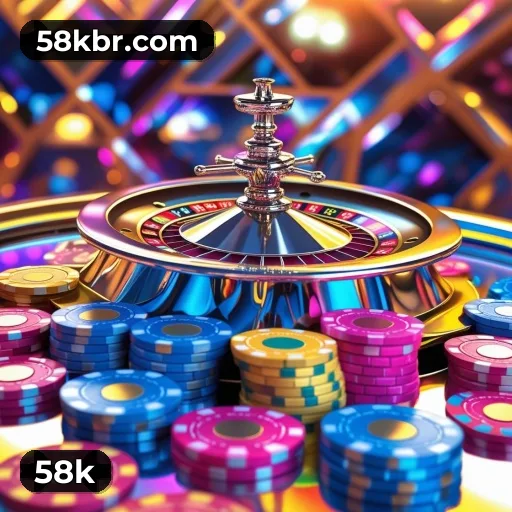 App 58k para iOS e Android — interface mobile, login biométrico e PIX integrado
